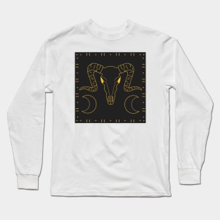 Golden ram skull Long Sleeve T-Shirt